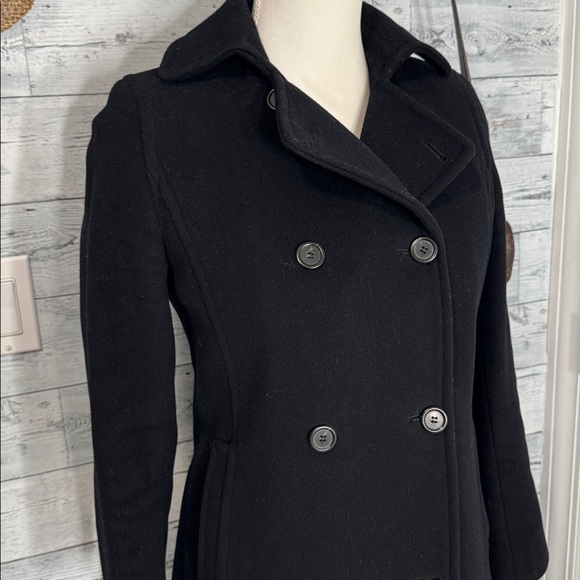 J. CREW WOOL BLEND CLASSIC DOUBLE BREASTED PEA COAT - Picture 3 of 9